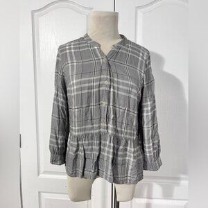 Abercrombie and Fitch Plaid Button Down‎ Top - sz S